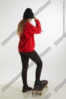 Young Girl Skateboard Poses Selin